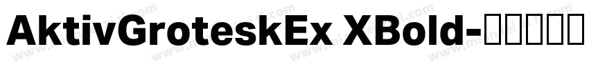 AktivGroteskEx XBold字体转换